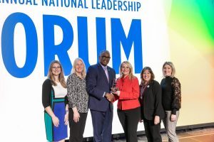 accepting award close up